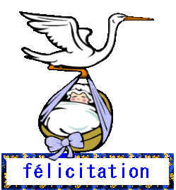 Gif animé félicitations bébé bleu